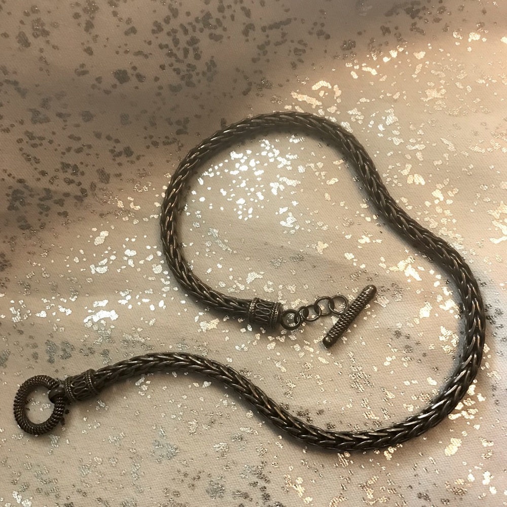 Beautiful Vintage Woven 925 Sterling Silver Necklace